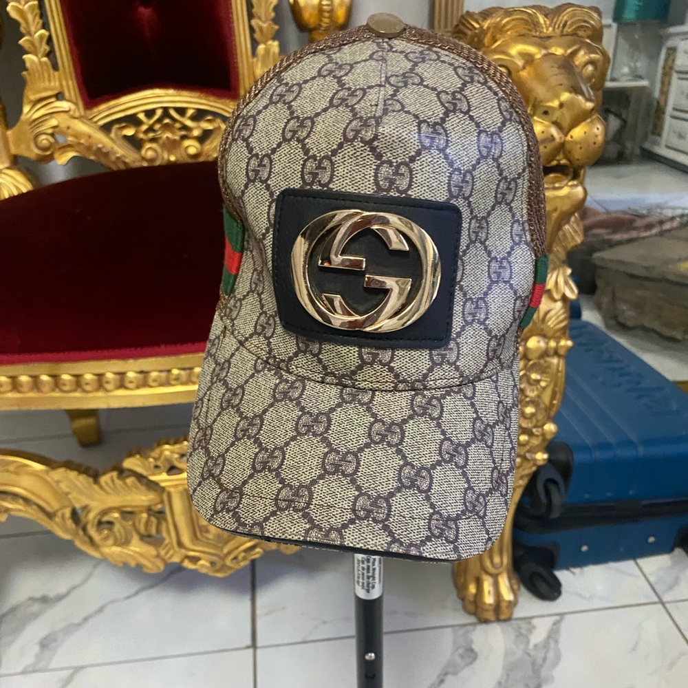 Gucci Brown and   gold Cap